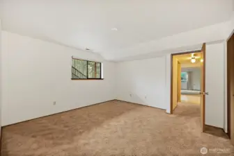 Do you see a bedroom here downstairs?