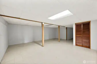 More utility space off of "the downstairs bedroom" might serve as a huge walk-in closet.