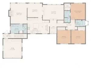 Floor plan of the main floor.