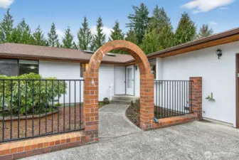 Courtyard entry invites you into the home.
