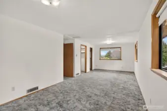 Primary Suite looking towards the WI & bath.