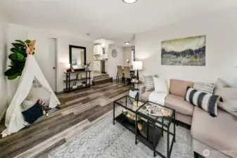 An easy extension of the main living spaces, the family room offers flexible space for movie nights, work-from-home days, or relaxed gatherings.