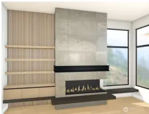 Main Fireplace - one of 3 in the home