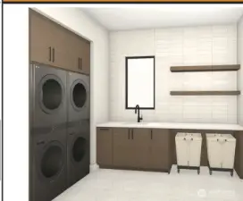 A perfect lakeside laundry room