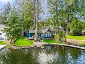 Existing improvements to be demo'd to make room for a sleek new residence