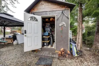 Storage on back side of Shed