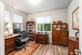 Den/Office Space with a wonderful view of the front yard