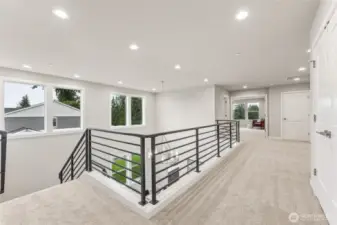 WIDE landing upstairs! Photos are for representational purposes only.  Colors and options may vary.