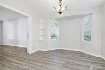 Dining area off of kitchen.