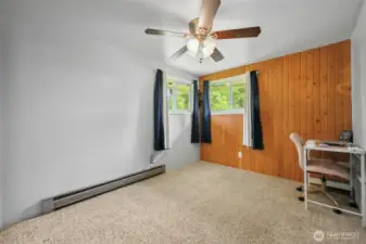 3rd bedroom, currently being utilized as an office.