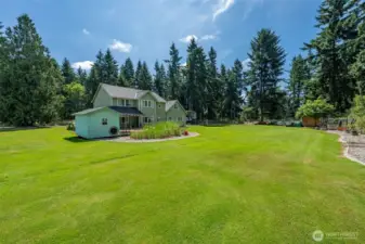View of Side yard and backyard