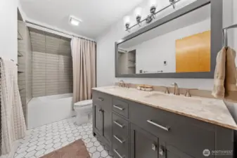 Look at this beautiful updated bathroom!