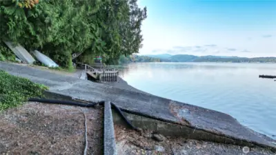View of the private boat launch.