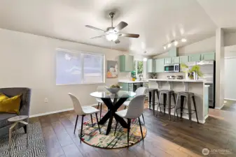 Fresh new interior paint gives every room a crisp, updated look, while the ceiling fan adds both comfort and style—keeping the space bright, airy, and inviting year-round.