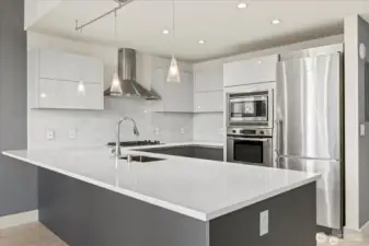 liebher refrigerator and gas cooking