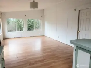 Huge Second Living Room Showing Laminate Flooring.