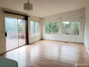 Another Picture of the Huge Second Living Room Showing Laminate Flooring.