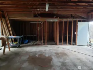 2 Car Garage with 2 Extra Rooms.