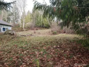 View of the Large Side Yard on the South Side of the Detached Garage.