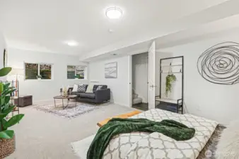 Massive lower level bedroom or additional living space!