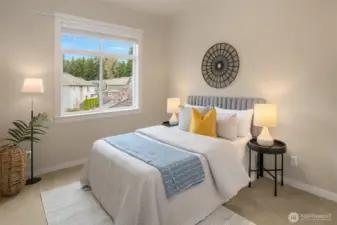 Spacious guest bedroom on 2nd floor.