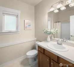 Lower level full bath for convenience and privacy.