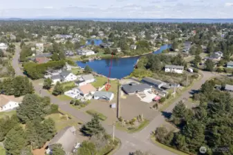 House is on one of the widest parts of the Bell Canal