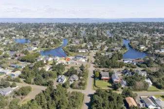 The Bell Canal extends westward from the Grand Canal.