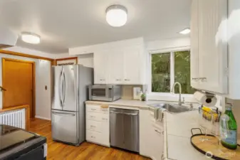 Exterior door in kitchen to deck