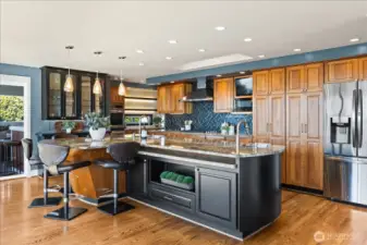 Chef's dream kitchen with custom features throughout