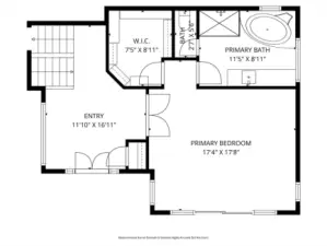 Entry and primary suite floor plan