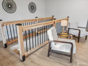 Stairs to lower level 2nd living room and kitchenette