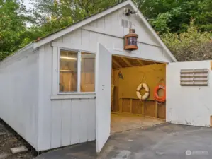 Huge detached storage shed was used as a garage for previous owner apparently