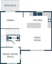 Photographs are for illustrative purposes only. Features, finishes, interior/exterior colors, landscaping and floorplan shown may vary from actual homes built.