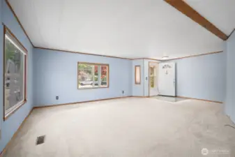 Living room looking toward the entry