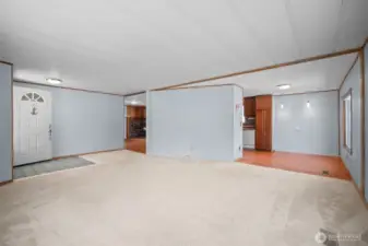 Living room looking toward the dining room.