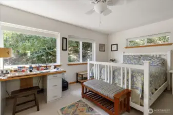 Bedroom 2 is at the opposite end of the home from the primary - great for family or for guests!