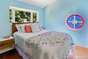 One of two bedrooms on upper level