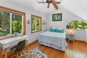 Second of two bedrooms on upper level