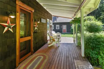 Roomy porch invites relaxing and conversation