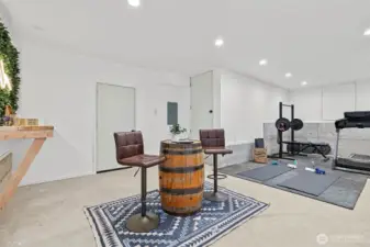 Finished basement space