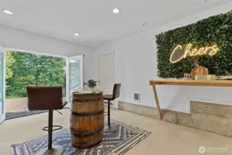 Finished basement space