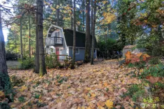 Right side of house with full side yard