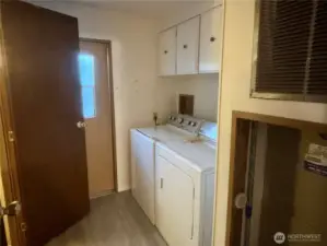 Laundry room back entry door