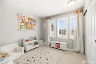 bedroom 1- great flex space for play, home office or bedroom