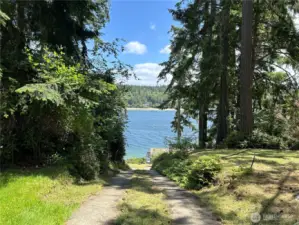 Top of driveway down to the cabin.