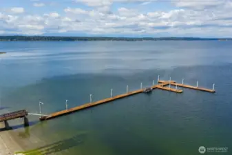 Seasonal boat docks.