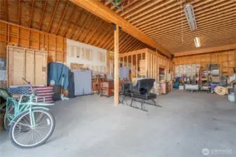 Upstairs loft framed in for building living space.