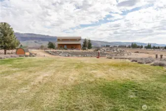 Spacious yard area for possible events and entertainment.