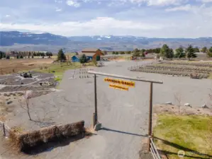 Expansive entry with up to 50 parking spaces and RV hookup.